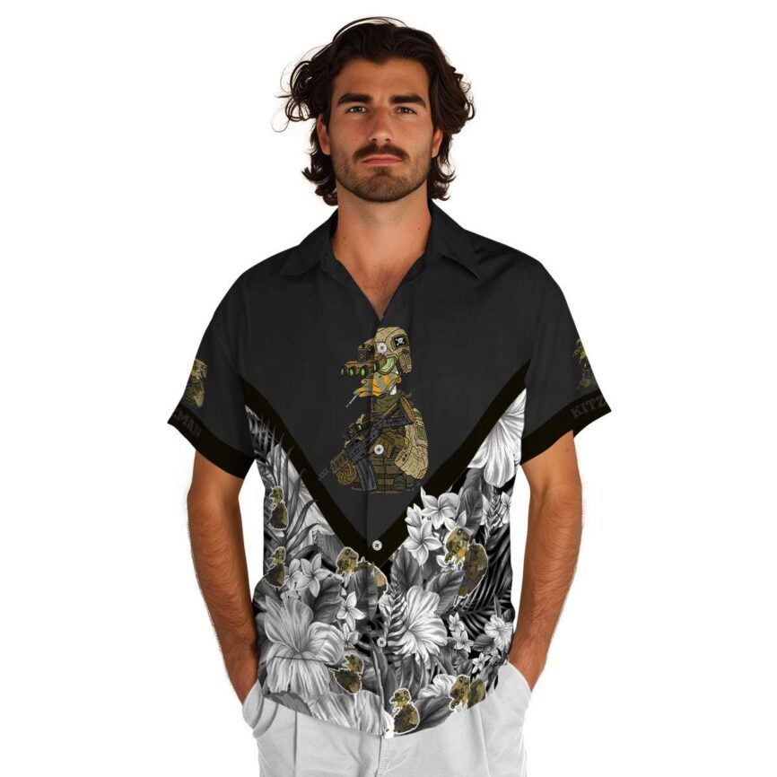 Customized Tactical Bold Floral Number Hawaiian Shirt New Arrival