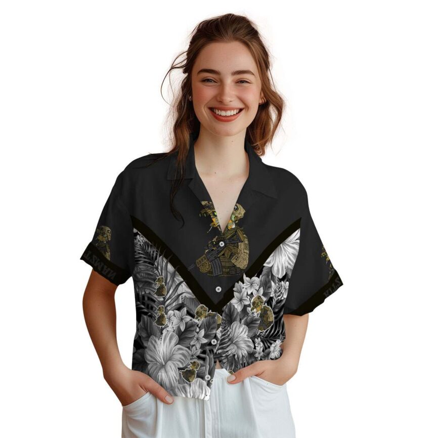 Customized Tactical Bold Floral Number Hawaiian Shirt Top rated