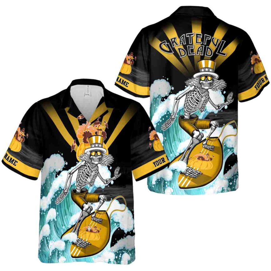 Customized Thanksgiving Grateful Dead Motif Hawaiian Shirt Premium grade