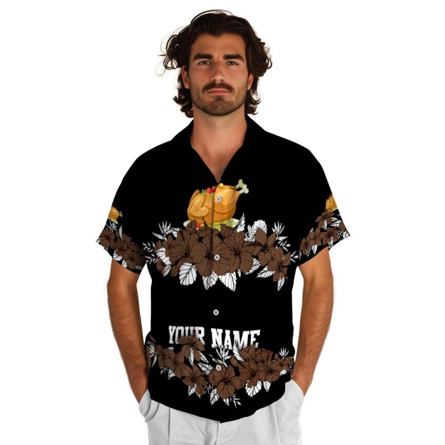 Customized Thanksgiving Hibiscus Band Hawaiian Shirt New Arrival