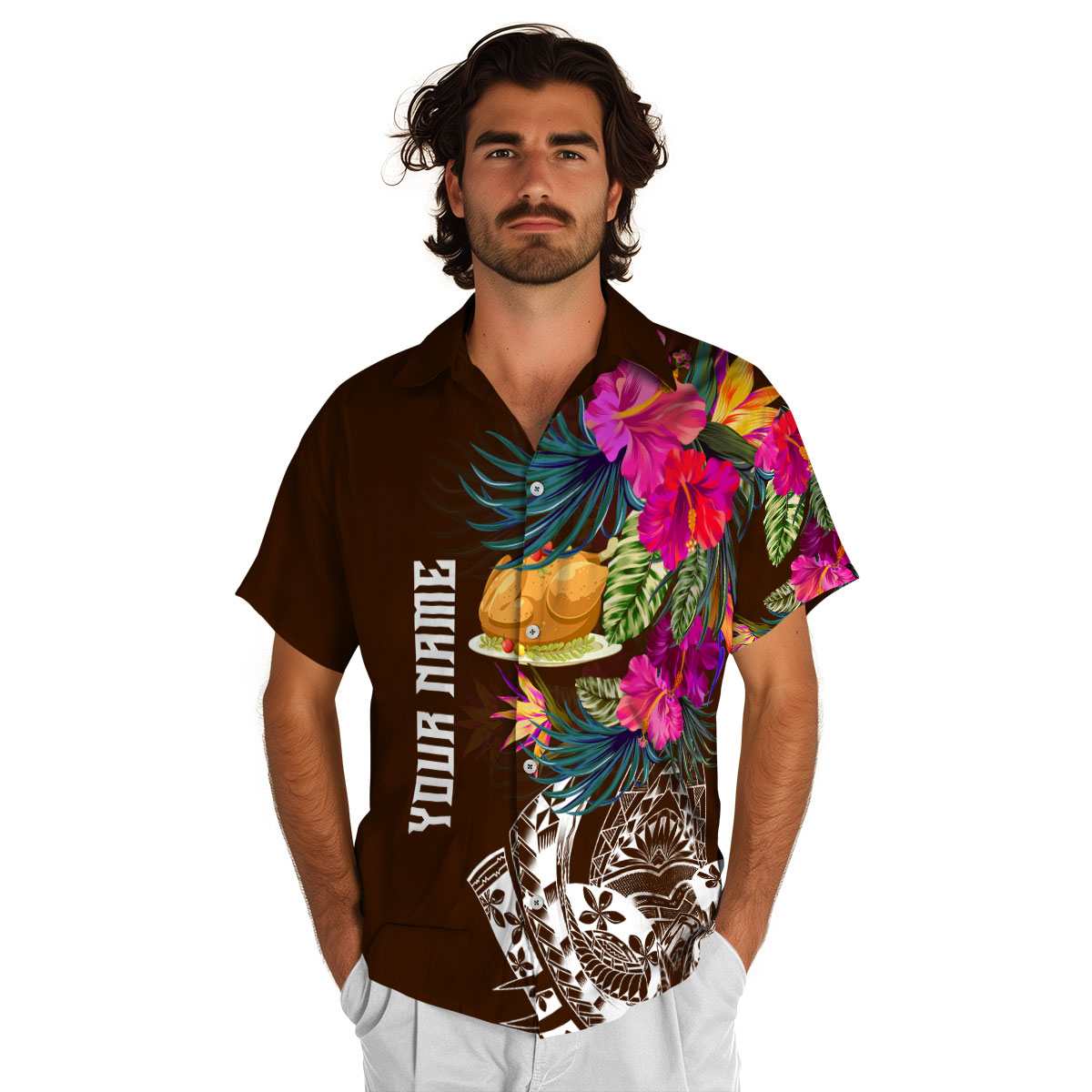 Customized Thanksgiving Polynesian Flowers Hawaiian Shirt New Arrival Customized Thanksgiving Polynesian Flowers Hawaiian Shirt New Arrival