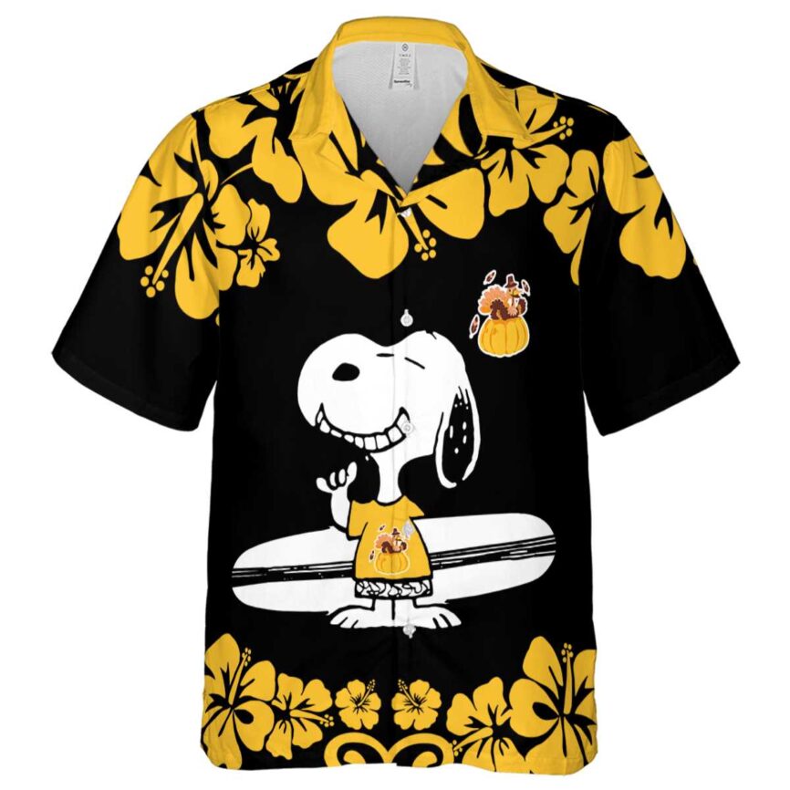 Customized Thanksgiving Surfing Snoopy Hawaiian Shirt Fashion forward