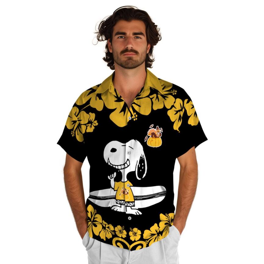 Customized Thanksgiving Surfing Snoopy Hawaiian Shirt New Arrival