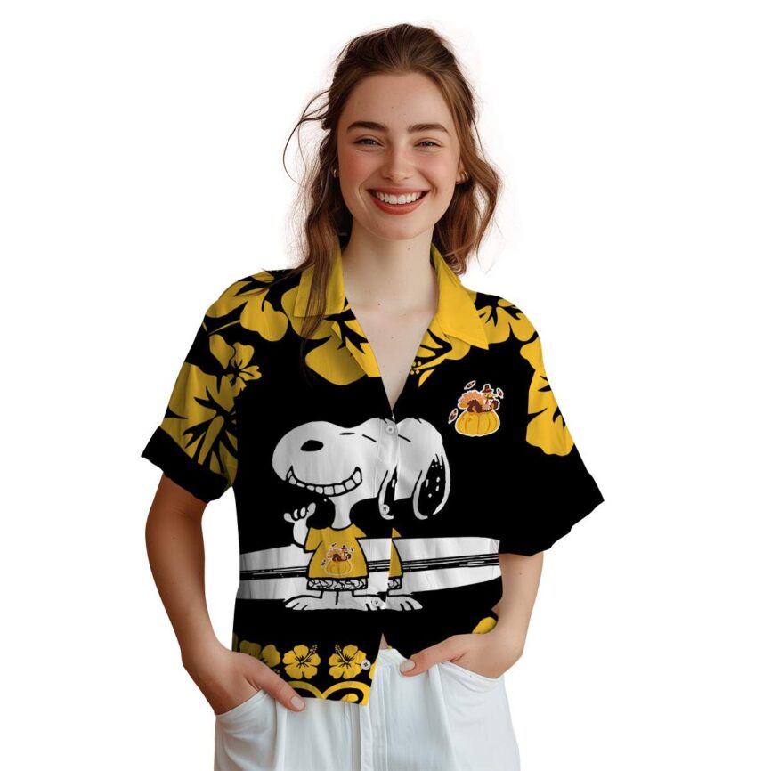Customized Thanksgiving Surfing Snoopy Hawaiian Shirt Top rated