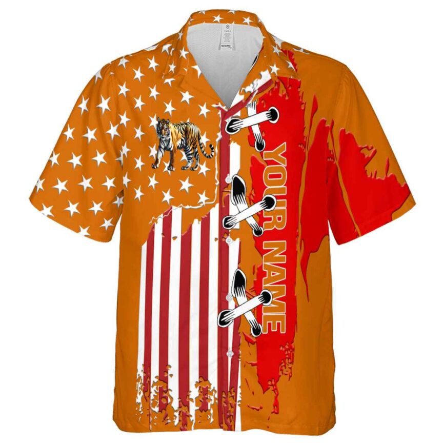 Customized Tiger Flag Stitches Hawaiian Shirt Fashion forward
