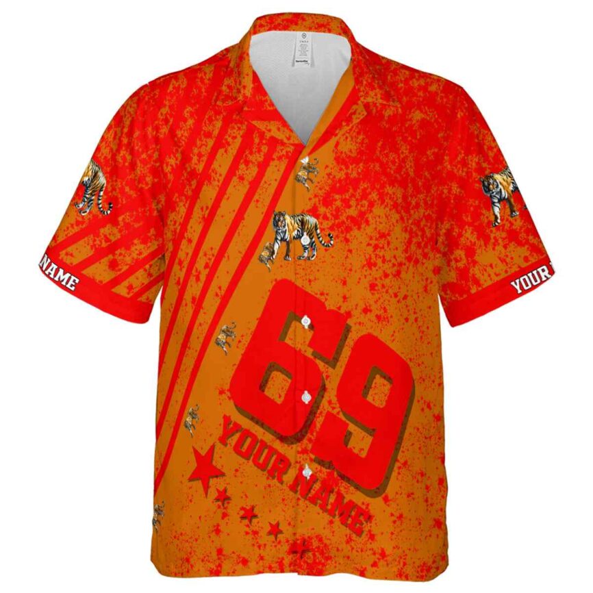 Customized Tiger Stripe Burst Hawaiian Shirt Fashion forward