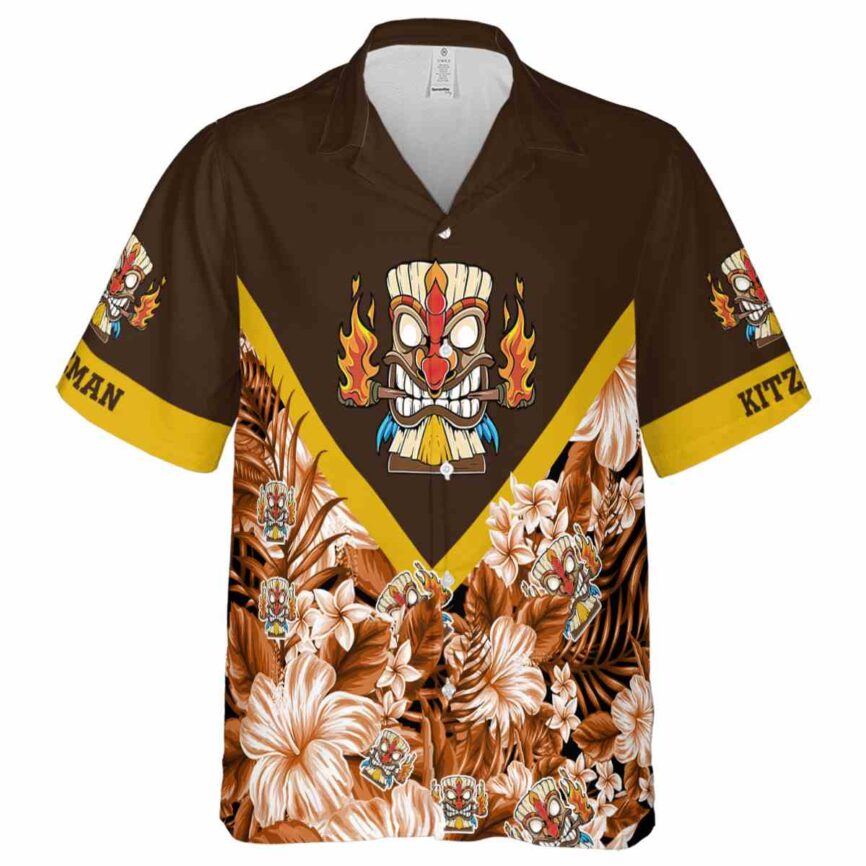 Customized Tiki Bold Floral Number Hawaiian Shirt Fashion forward
