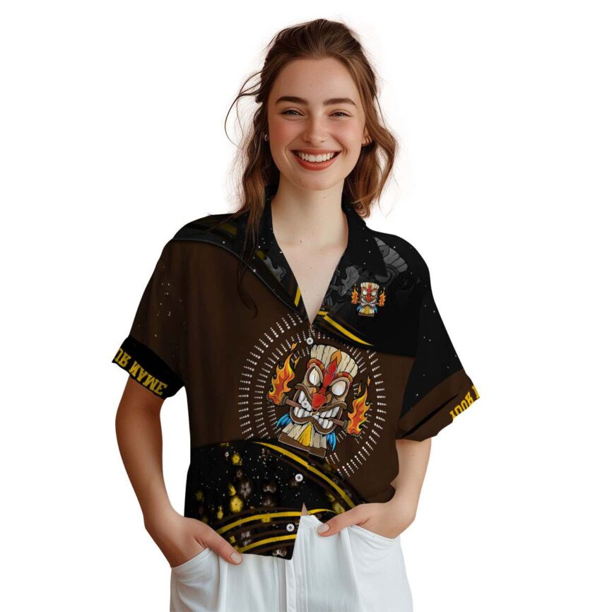 Customized Tiki Dynamic Swirl Hawaiian Shirt Top rated