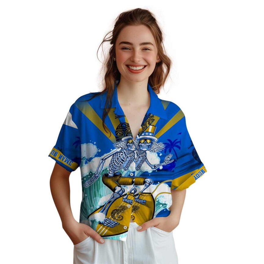 Customized Tribal Grateful Dead Motif Hawaiian Shirt Top rated