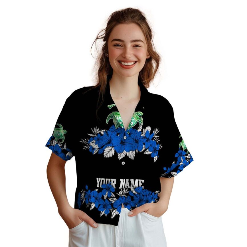 Customized Tribal Hibiscus Band Hawaiian Shirt Top rated