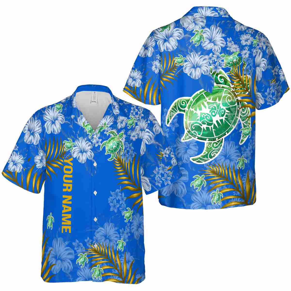 Customized Tribal Hibiscus Pattern Hawaiian Shirt Premium grade Customized Tribal Hibiscus Pattern Hawaiian Shirt Premium grade