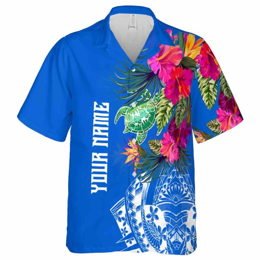Customized Tribal Polynesian Flowers Hawaiian Shirt Fashion forward