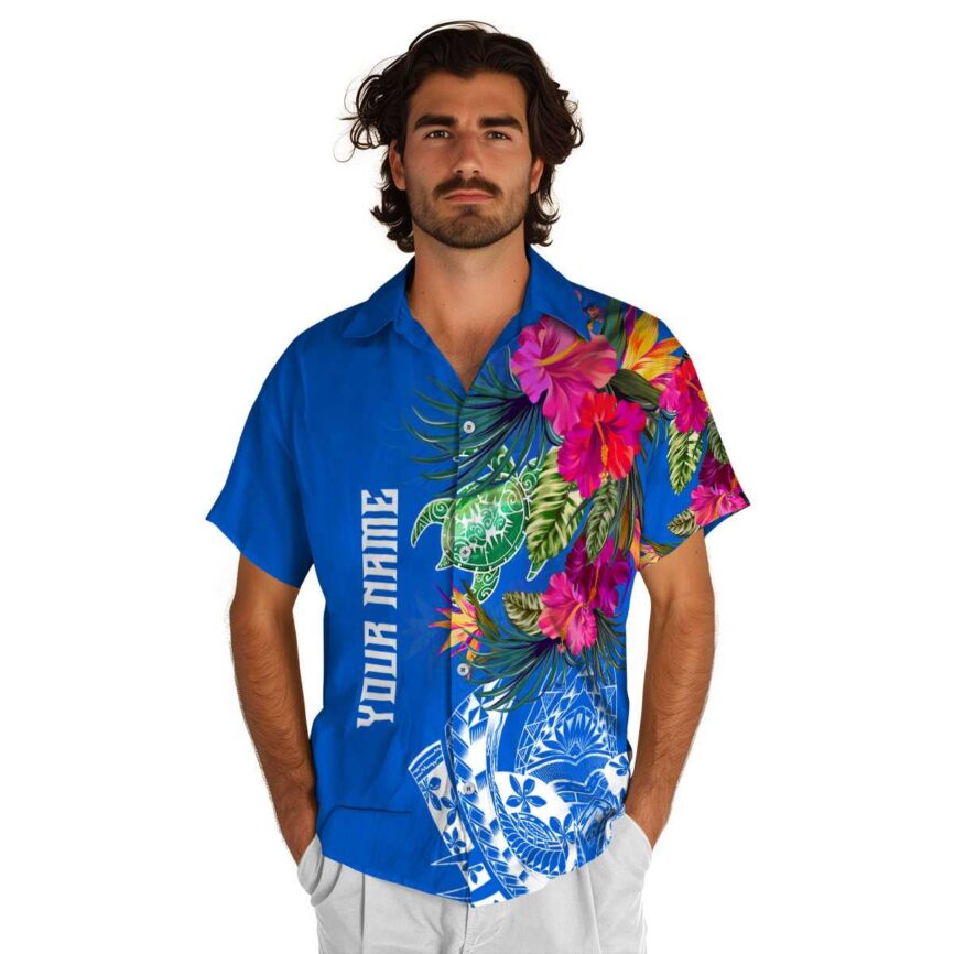 Customized Tribal Polynesian Flowers Hawaiian Shirt New Arrival