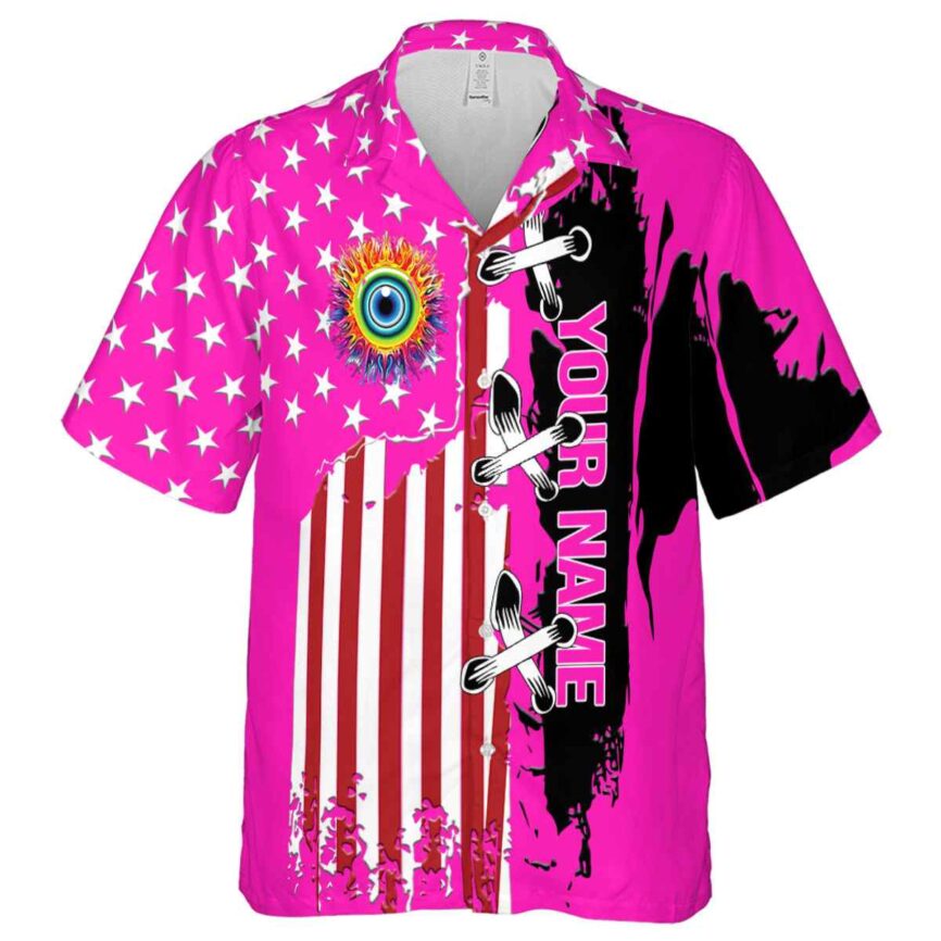 Customized Trippy Flag Stitches Hawaiian Shirt Fashion forward