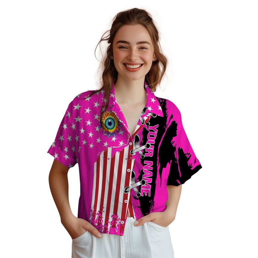 Customized Trippy Flag Stitches Hawaiian Shirt Top rated