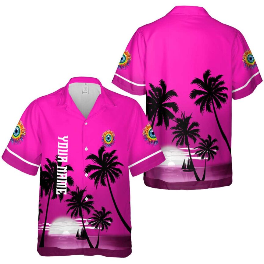 Customized Trippy Ocean Sunset Hawaiian Shirt Premium grade