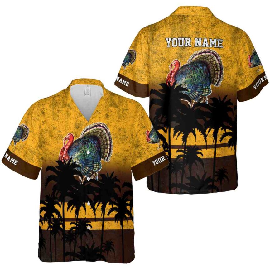 Customized Turkey Sunset Gradient Hawaiian Shirt Premium grade