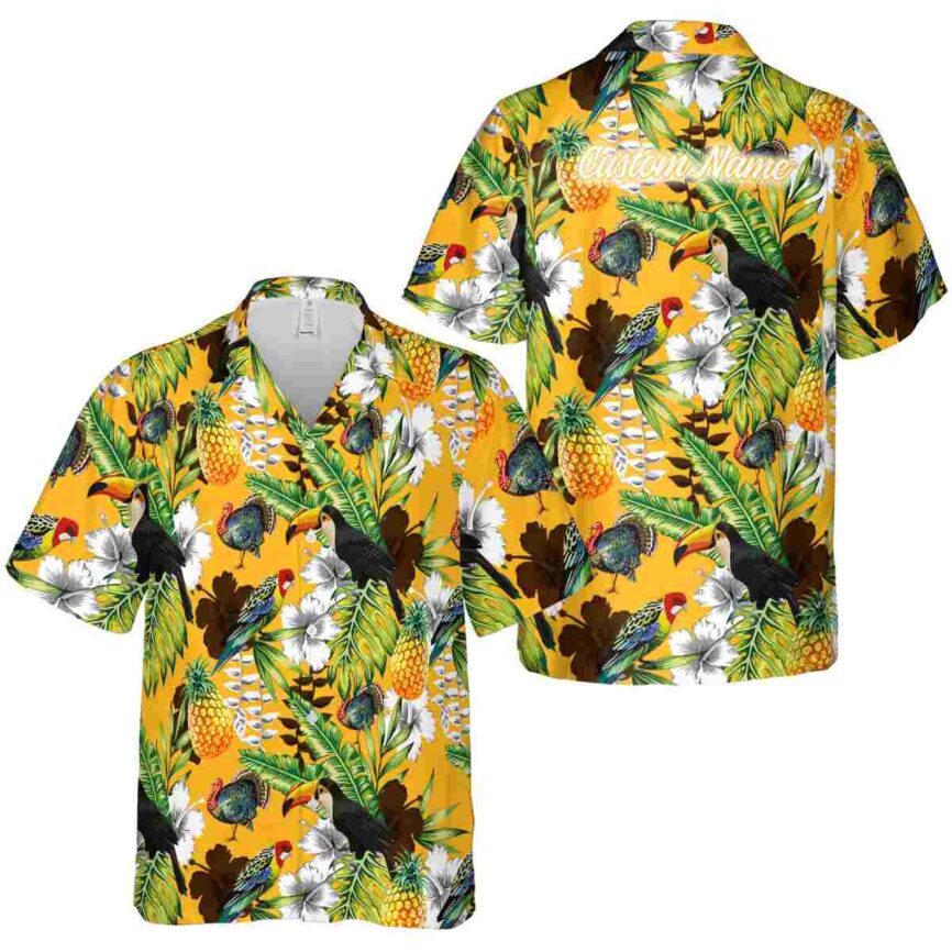 Customized Turkey Toucan Bird Hawaiian Shirt Premium grade
