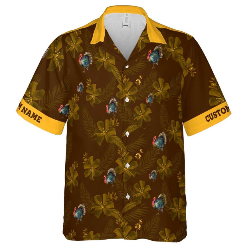 Customized Turkey Tropical Flower Hawaiian Shirt Fashion forward