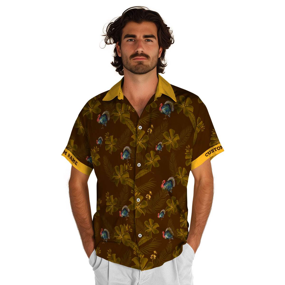 Customized Turkey Tropical Flower Hawaiian Shirt New Arrival Customized Turkey Tropical Flower Hawaiian Shirt New Arrival
