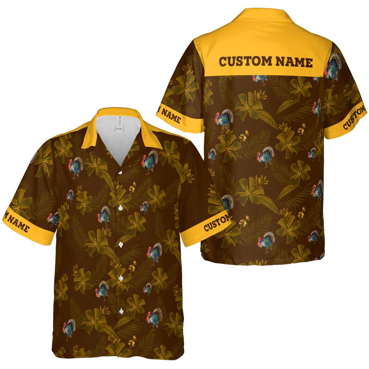 Customized Turkey Tropical Flower Hawaiian Shirt Premium grade Customized Turkey Tropical Flower Hawaiian Shirt Premium grade