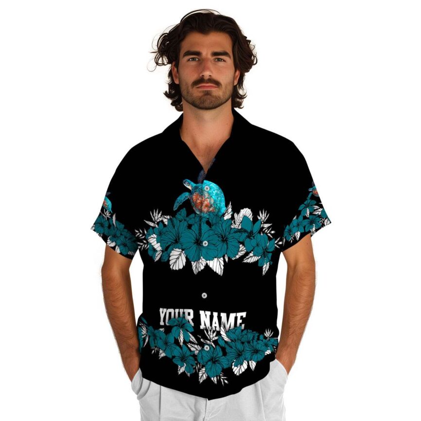 Customized Turtle Hibiscus Band Hawaiian Shirt New Arrival
