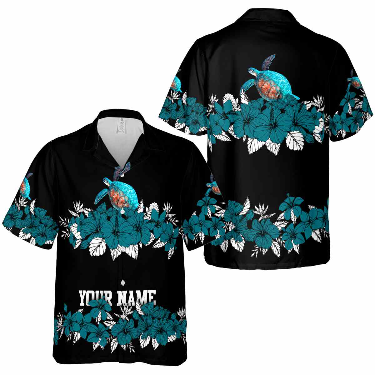 Customized Turtle Hibiscus Band Hawaiian Shirt Premium grade Customized Turtle Hibiscus Band Hawaiian Shirt Premium grade