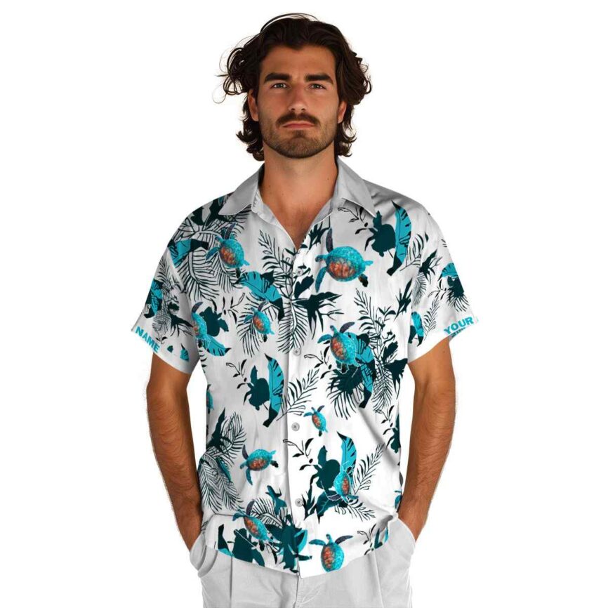 Customized Turtle Leafy Accents Hawaiian Shirt New Arrival