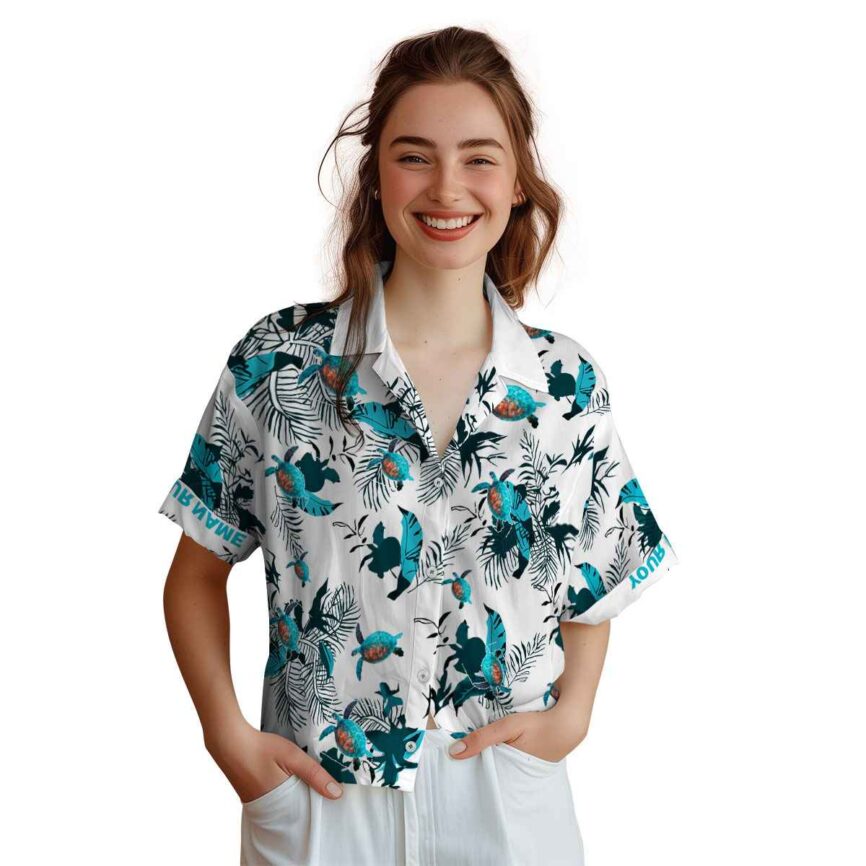 Customized Turtle Leafy Accents Hawaiian Shirt Top rated