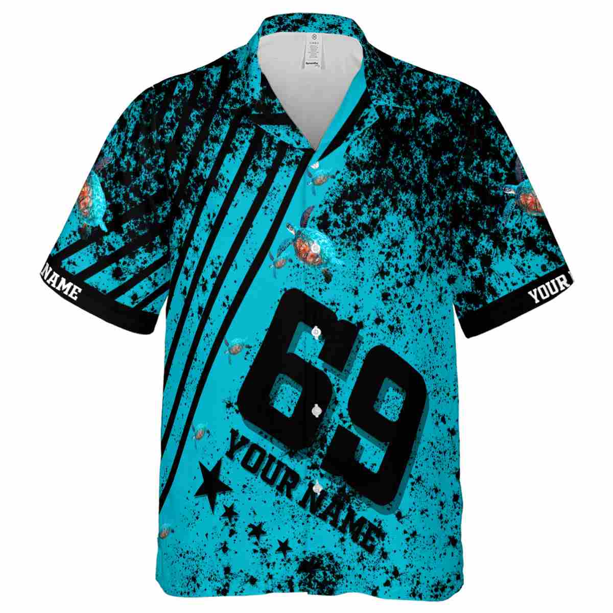 Customized Turtle Stripe Burst Hawaiian Shirt Fashion forward Customized Turtle Stripe Burst Hawaiian Shirt Fashion forward