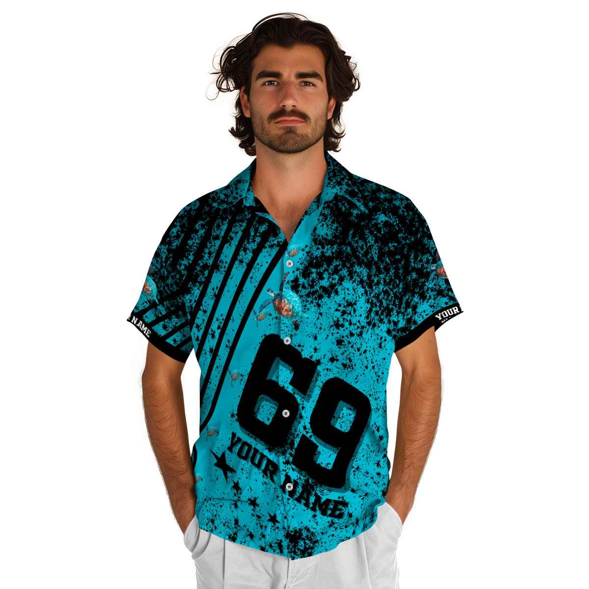 Customized Turtle Stripe Burst Hawaiian Shirt New Arrival Customized Turtle Stripe Burst Hawaiian Shirt New Arrival