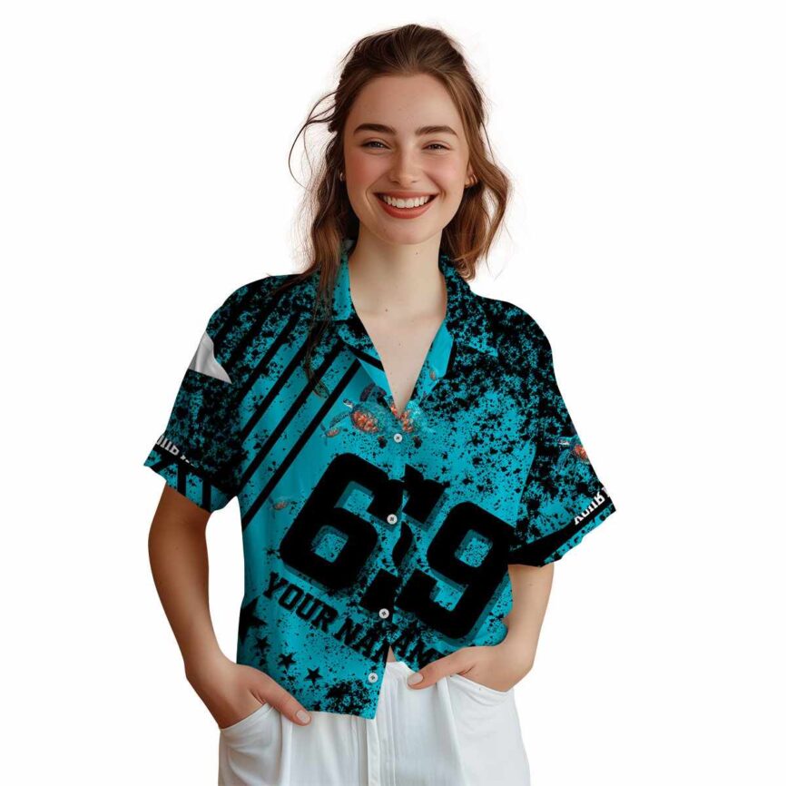 Customized Turtle Stripe Burst Hawaiian Shirt Top rated