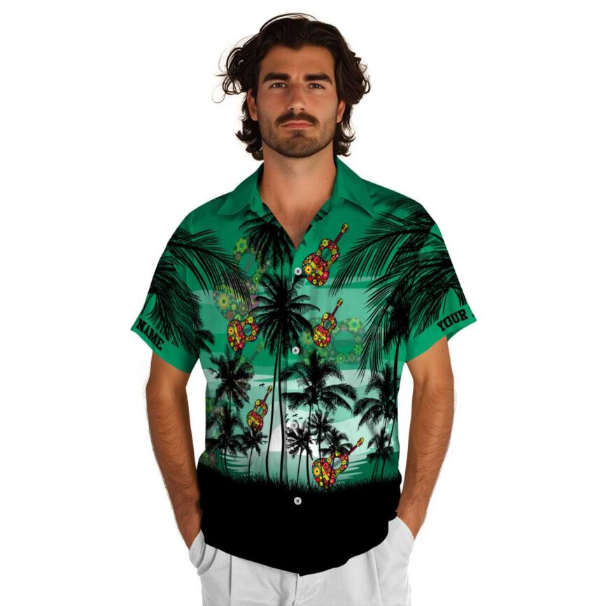 Customized Ukulele Island Scenery Hawaiian Shirt New Arrival
