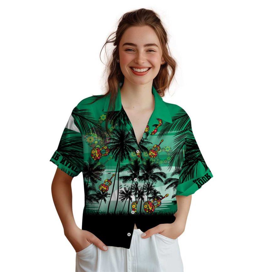 Customized Ukulele Island Scenery Hawaiian Shirt Top rated