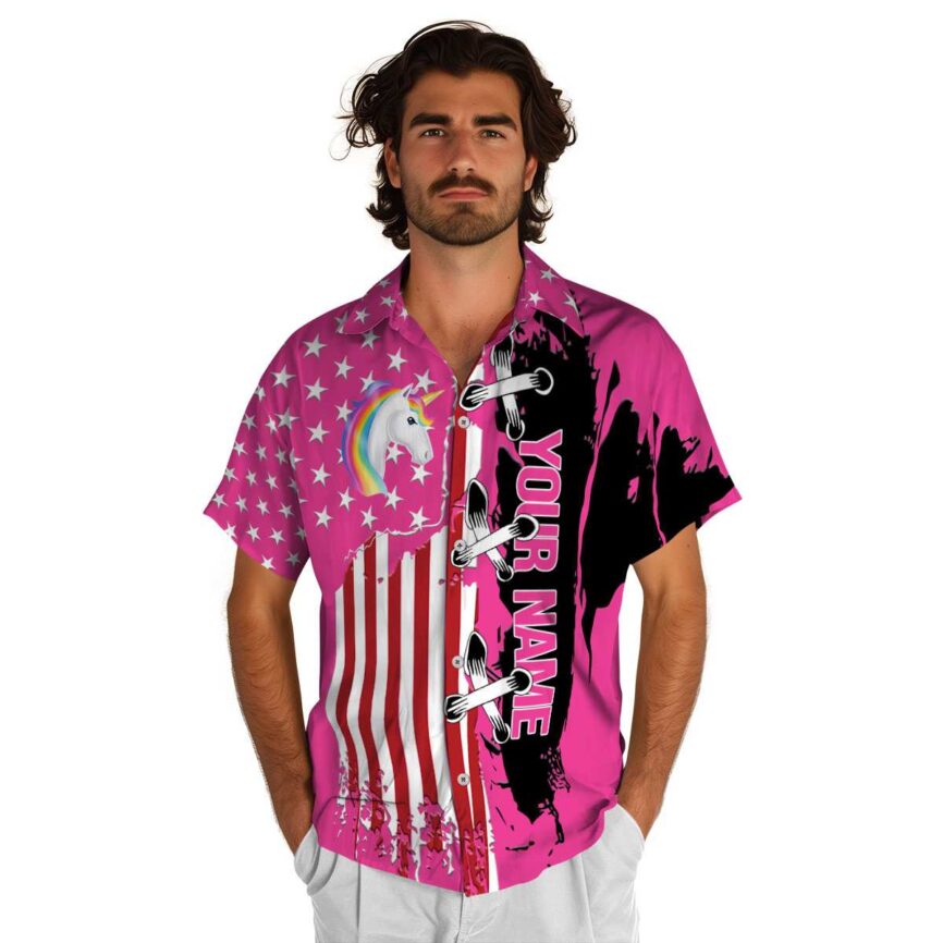 Customized Unicorn Flag Stitches Hawaiian Shirt New Arrival