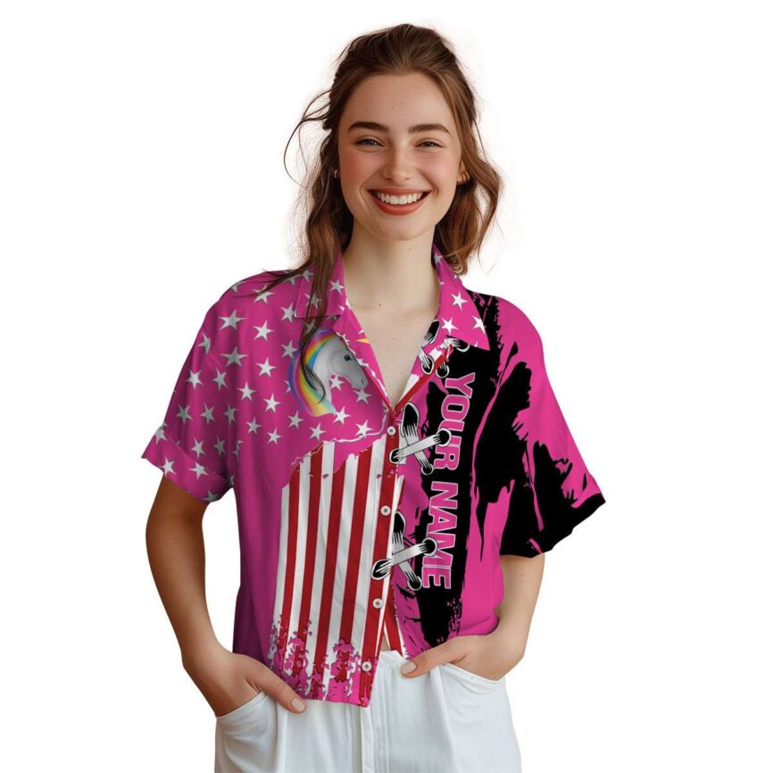 Customized Unicorn Flag Stitches Hawaiian Shirt Top rated