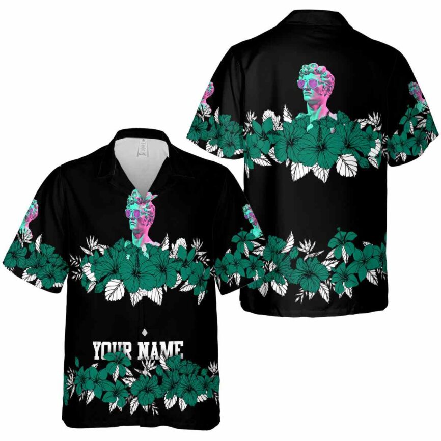 Customized Vaporwave Hibiscus Band Hawaiian Shirt Premium grade