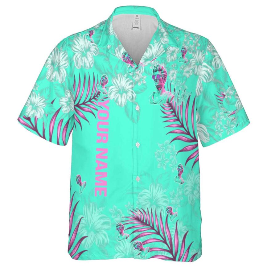 Customized Vaporwave Hibiscus Pattern Hawaiian Shirt Fashion forward