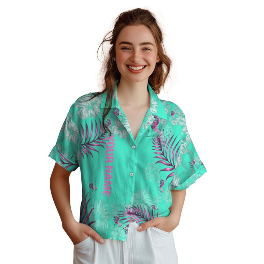 Customized Vaporwave Hibiscus Pattern Hawaiian Shirt Top rated
