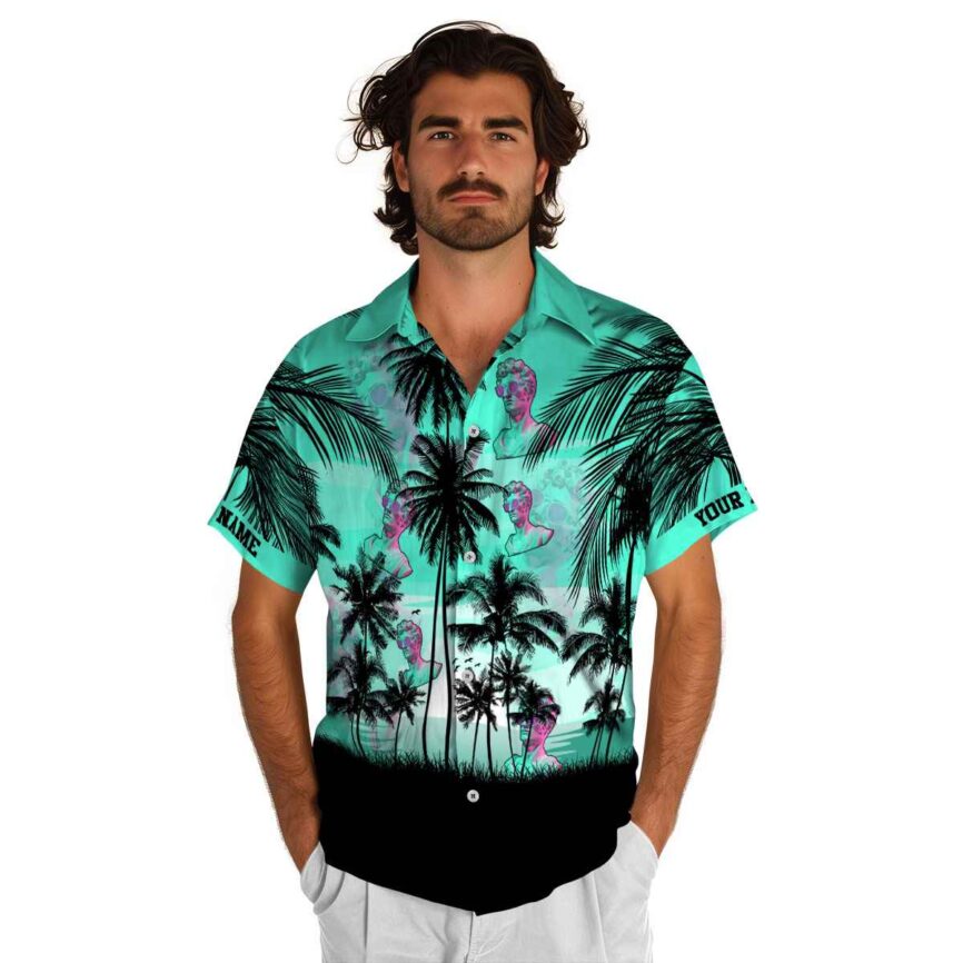 Customized Vaporwave Island Scenery Hawaiian Shirt New Arrival