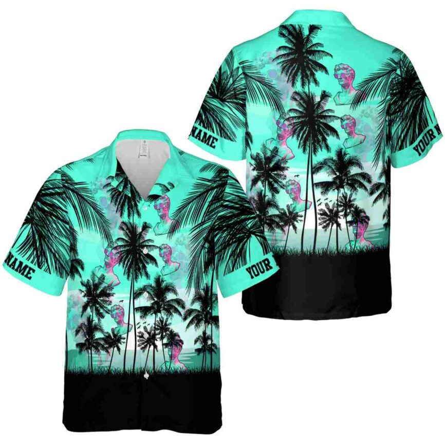 Customized Vaporwave Island Scenery Hawaiian Shirt Premium grade