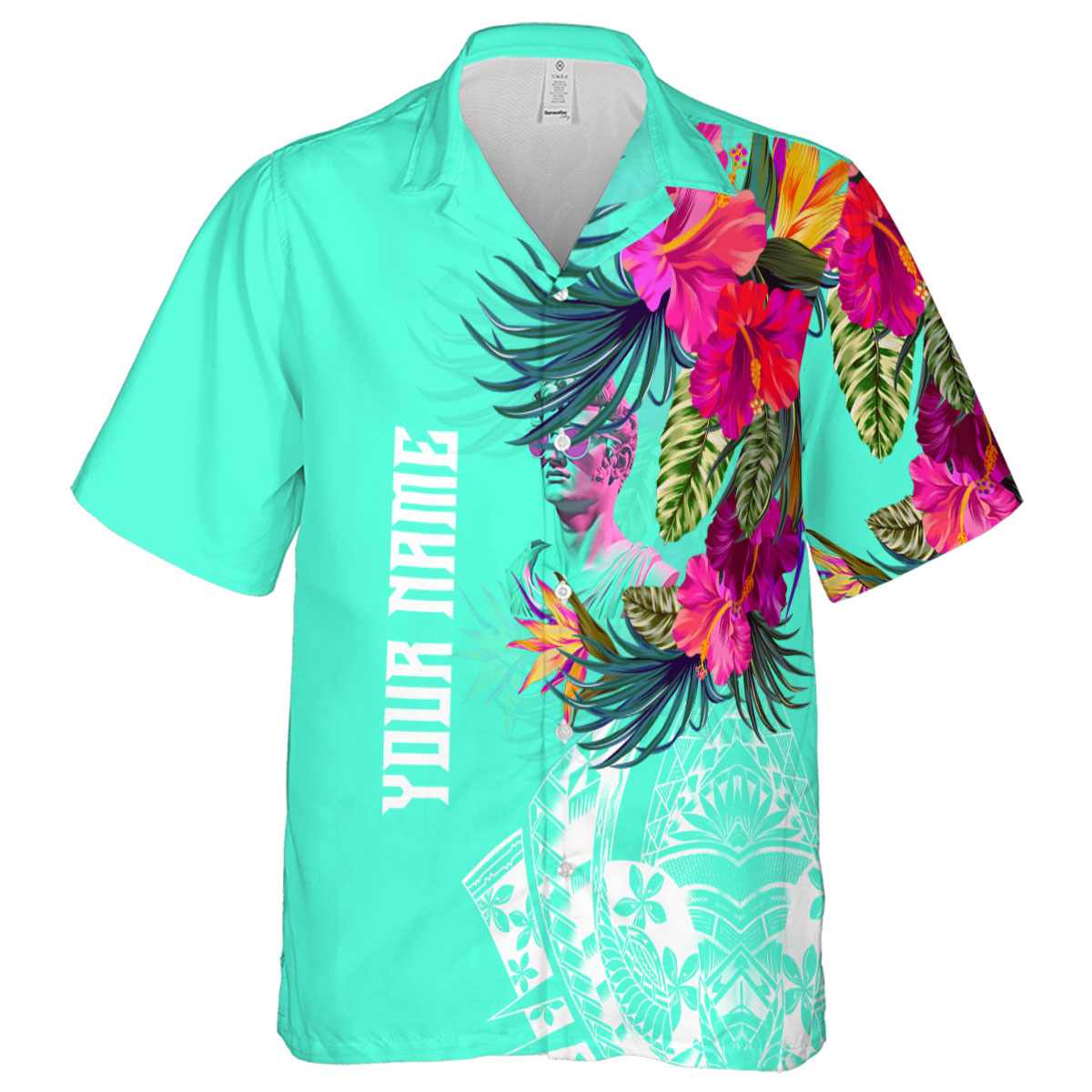 Customized Vaporwave Polynesian Flowers Hawaiian Shirt Fashion forward Customized Vaporwave Polynesian Flowers Hawaiian Shirt Fashion forward