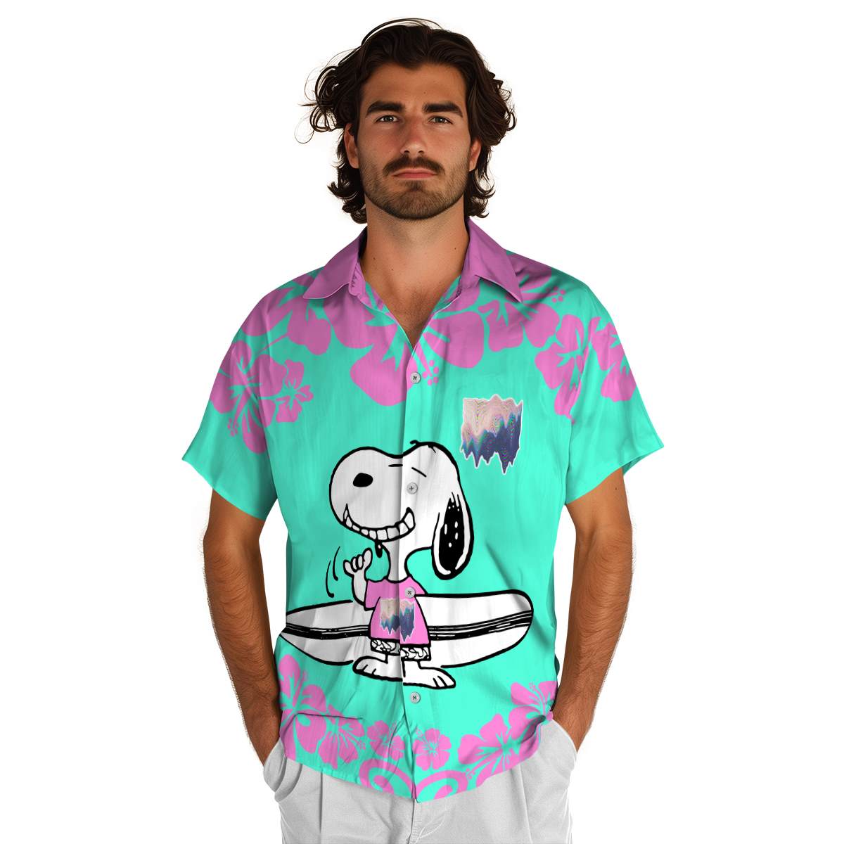 Customized Vaporwave Surfing Snoopy Hawaiian Shirt New Arrival Customized Vaporwave Surfing Snoopy Hawaiian Shirt New Arrival