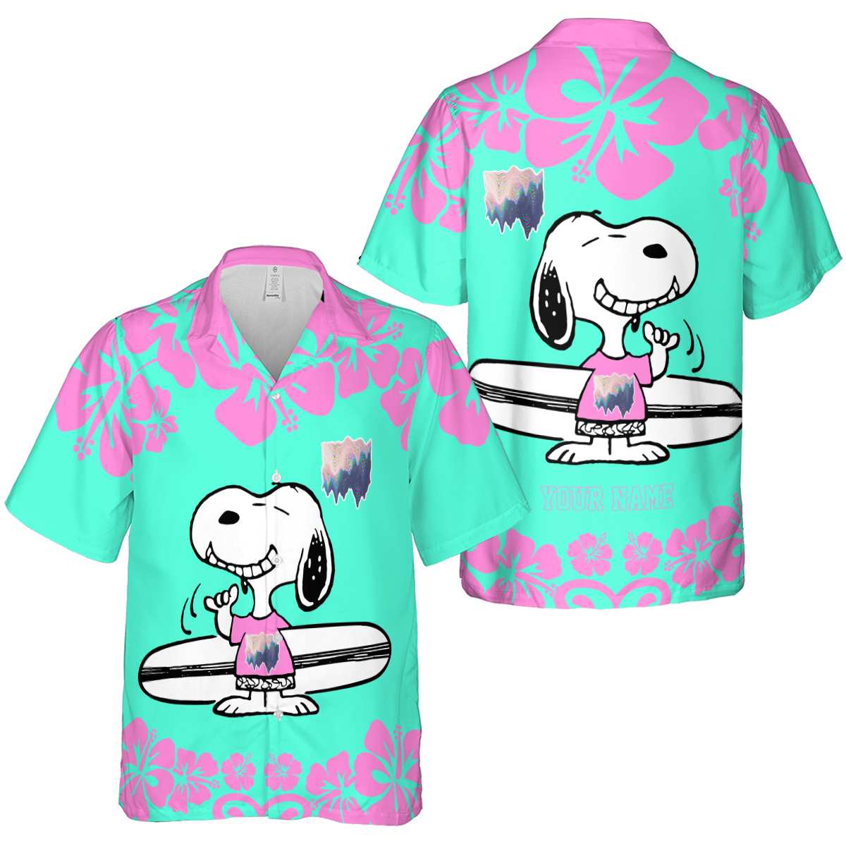 Customized Vaporwave Surfing Snoopy Hawaiian Shirt Premium grade Customized Vaporwave Surfing Snoopy Hawaiian Shirt Premium grade