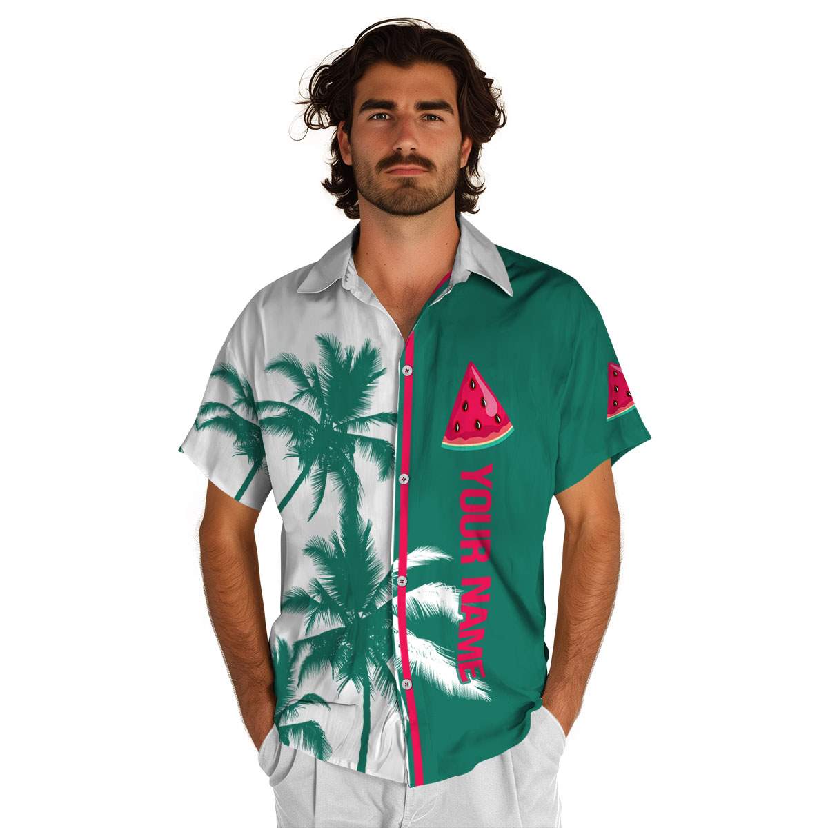 Customized Watermelon Beach Vibes Hawaiian Shirt High quality Customized Watermelon Beach Vibes Hawaiian Shirt High quality