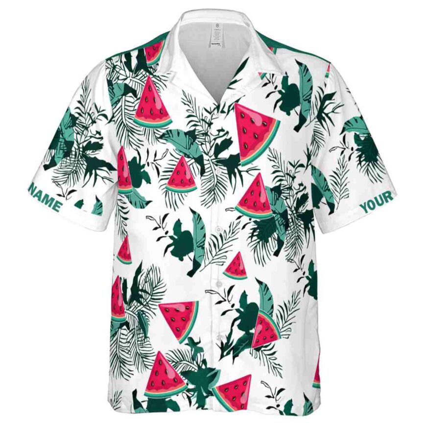Customized Watermelon Leafy Accents Hawaiian Shirt Fashion forward