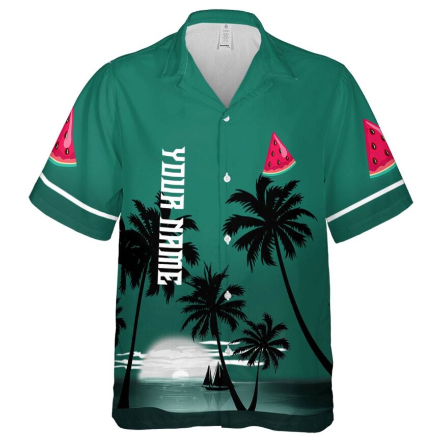 Customized Watermelon Ocean Sunset Hawaiian Shirt Fashion forward