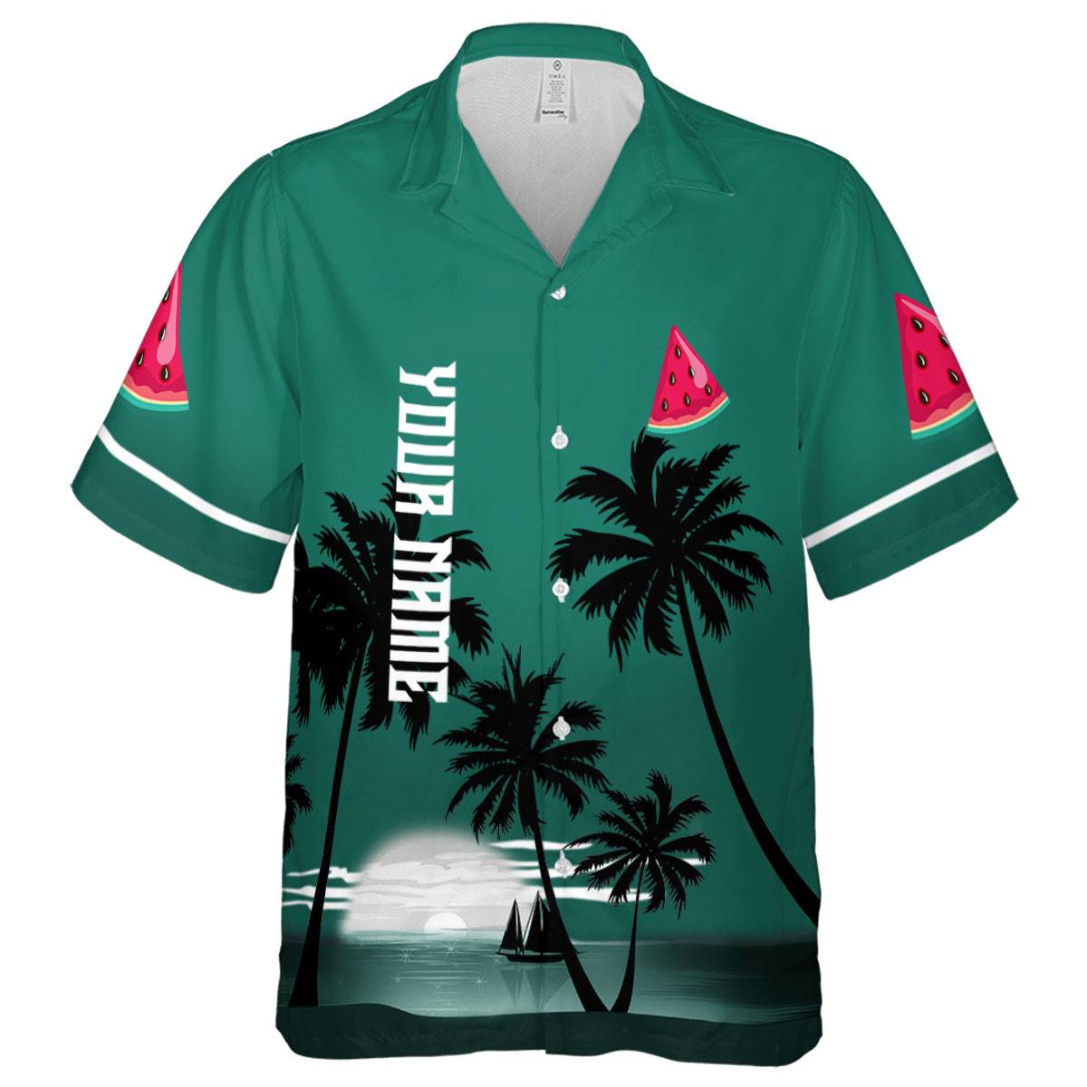 Customized Watermelon Ocean Sunset Hawaiian Shirt Fashion forward Customized Watermelon Ocean Sunset Hawaiian Shirt Fashion forward