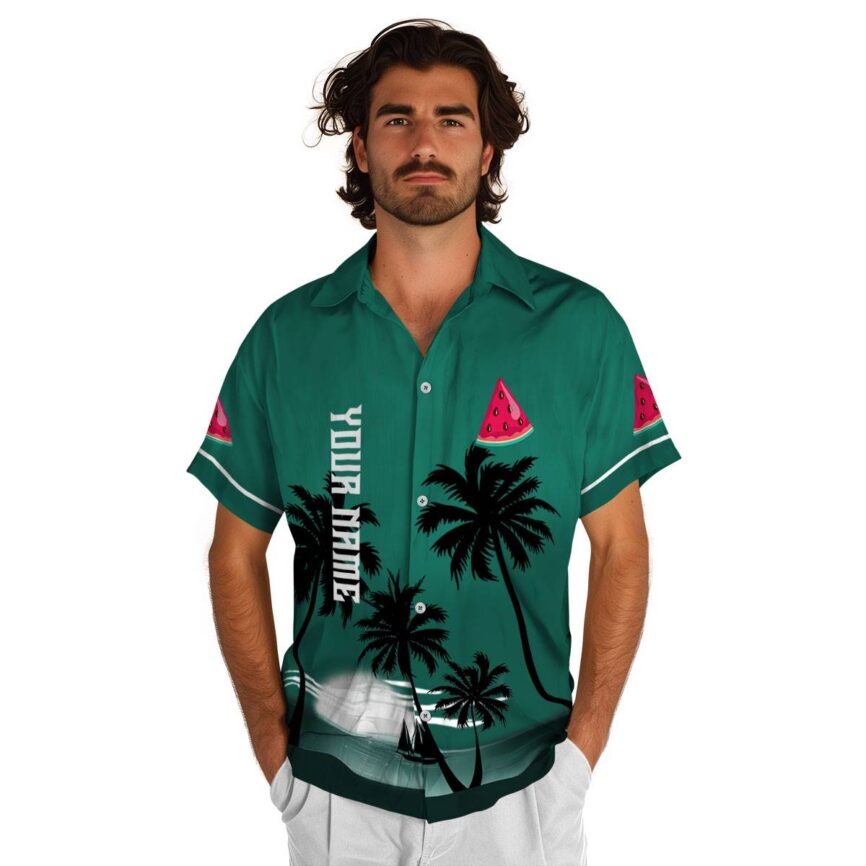 Customized Watermelon Ocean Sunset Hawaiian Shirt New Arrival