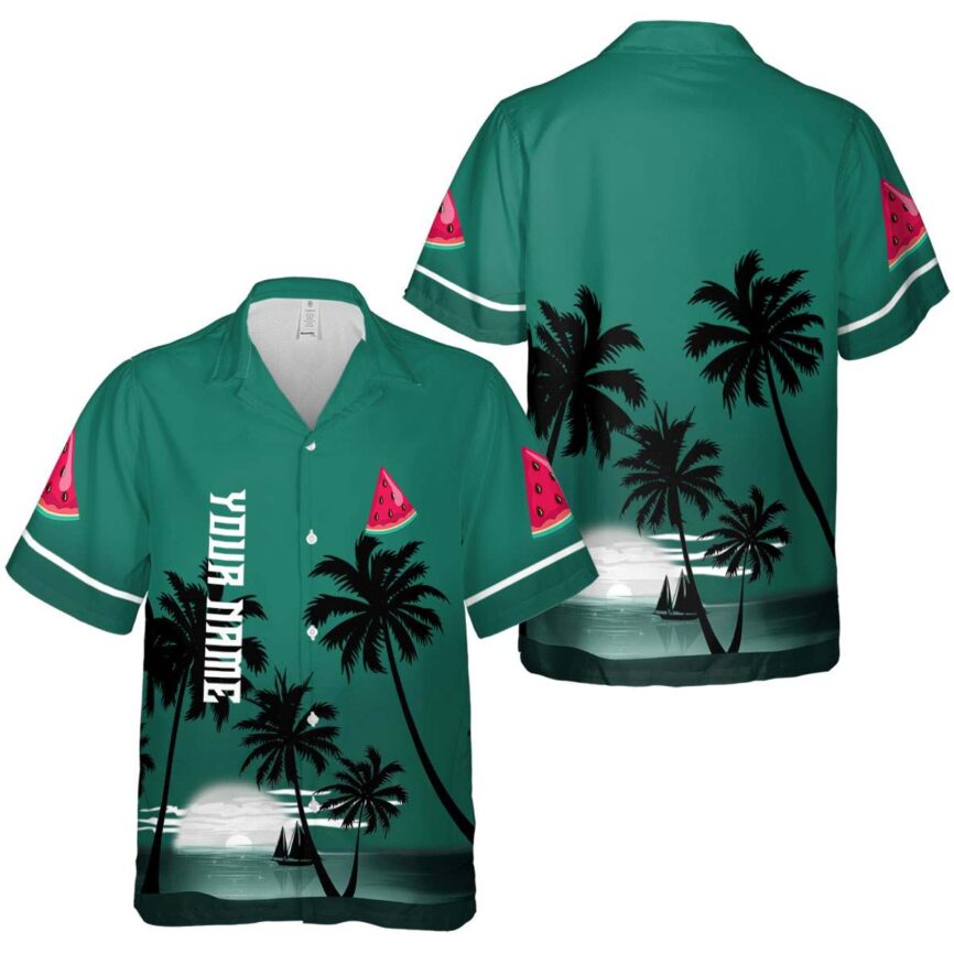 Customized Watermelon Ocean Sunset Hawaiian Shirt Premium grade